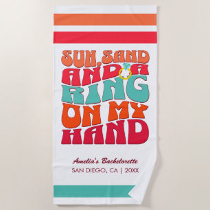 Beach Junggeselinnen-Abschied Groovy Sun Sand Ring Strandtuch
