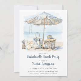 Beach Junggeselinnen-Abschied Watercolor Einladung