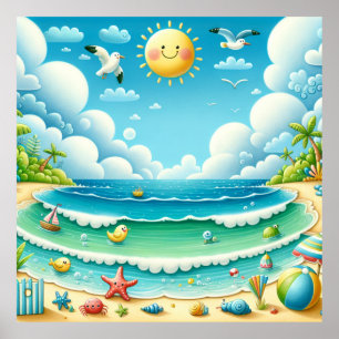 Beach Kinderzimmer Poster