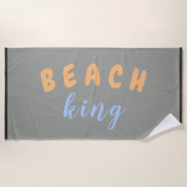Beach King Peach Blue Strandtuch (Vorderseite)