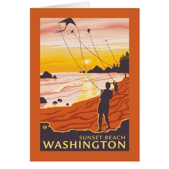 Beach & Kites - Sunset Beach, Washington (Vorne)