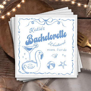 Beach Last Toast Bachelorette Party Napkins Serviette