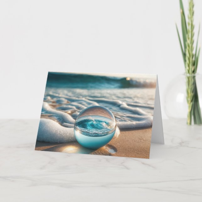 Beach Lens Ball zum Geburtstag Karte (Vorderseite)