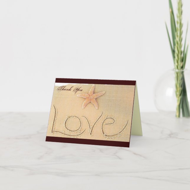 Beach Liebe Dankeschön Card Dankeskarte (Vorderseite)