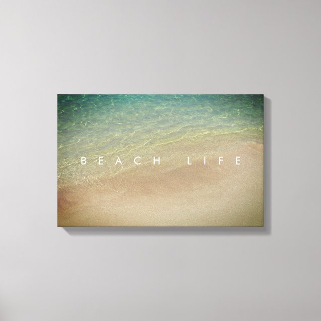 Beach Life Aruba Sand Blue Ocean Leinwanddruck (Vorderseite)