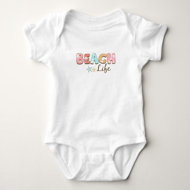 Beach Life Baby Strampler (Vorderseite)