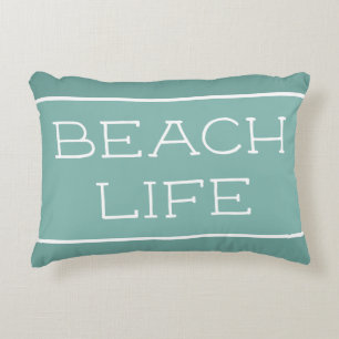 Beach Life Blue Green Sea Salt Dekokissen