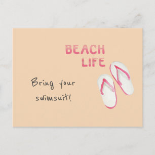 Beach Life Flip Flops Postkarte