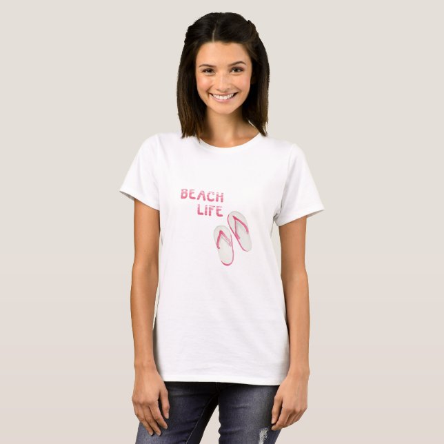 Beach Life Flip Flops T-Shirt (Vorne ganz)