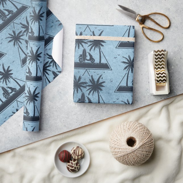 Beach Life Geometric Geschenkpapier (Kunsthandwerk)