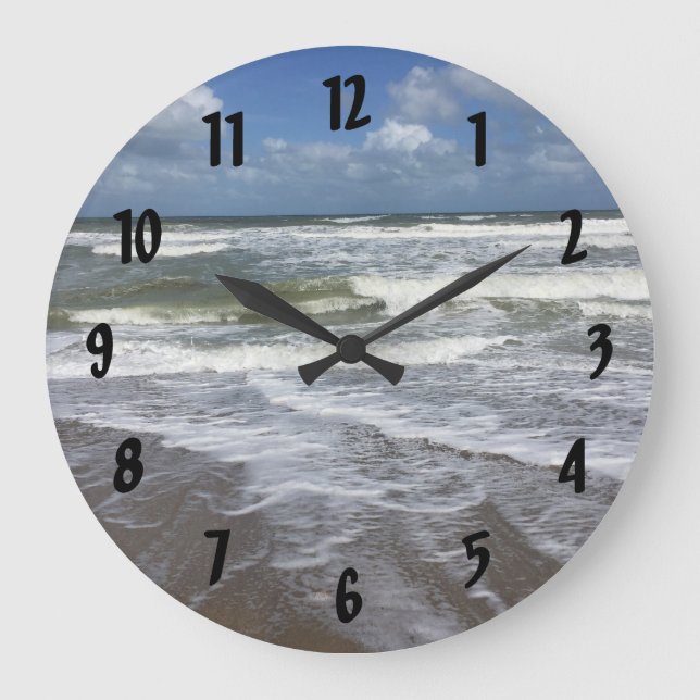 Beach Life Große Wanduhr (Vorderseite)