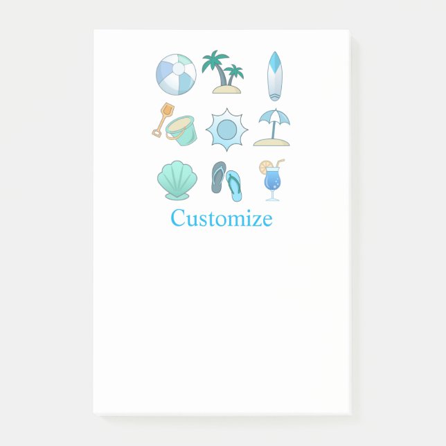 Beach Life Thunder_Cove Post-it Klebezettel (Vorderseite)