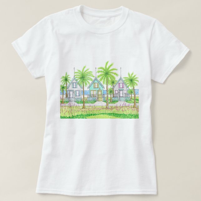 Beach Life Tropical Shack T-Shirt Regular (Design vorne)