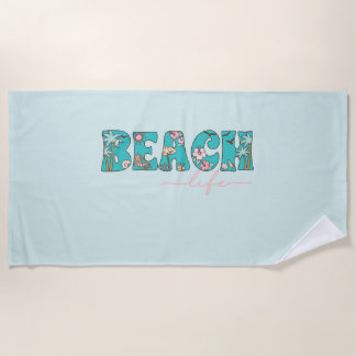 Beach Life Tropical Summer angepasst Strandtuch