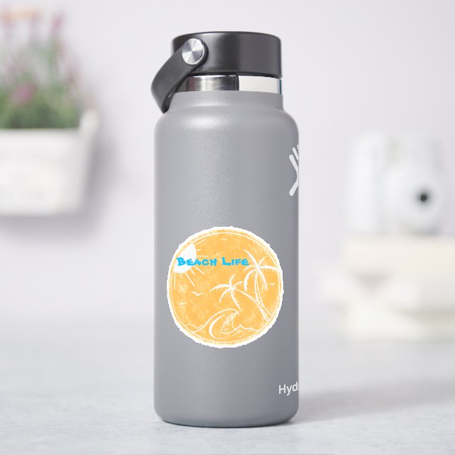 Beach Life Vinyl Cut Sticker (HydroFlask)