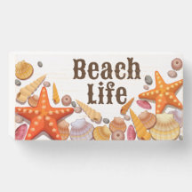 Beach Life Wood Box-Zeichen