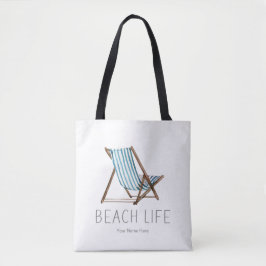 Beach Life Zitat Nautical Summer Vacacacation Stuh Tasche
