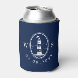 Beach Lighthouse | Nautical Wedding Monogram Dosenkühler