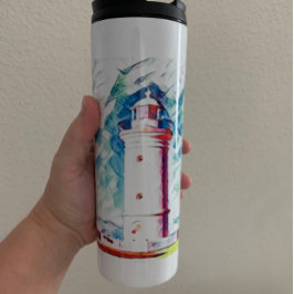 Beach Lighthouse THERMAL TUMBLER Thermosbecher