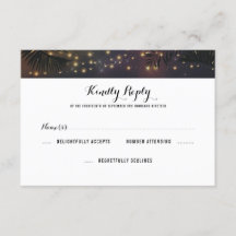 Beach Lights Wedding RSVP