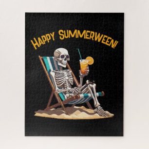 Beach Lounges Skeleton Halloween