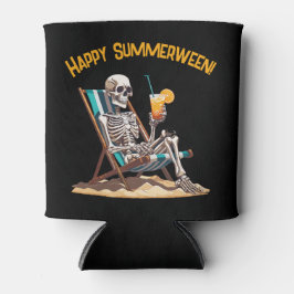 Beach Lounges Skeleton Halloween Dosenkühler