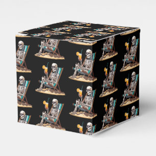 Beach Lounges Skeleton Halloween Geschenkschachtel