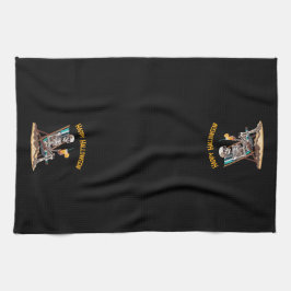 Beach Lounges Skeleton Halloween Geschirrtuch