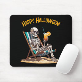 Beach Lounges Skeleton Halloween Mousepad