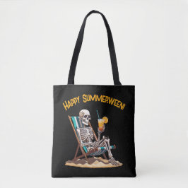 Beach Lounges Skeleton Halloween Tasche