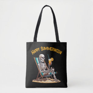 Beach Lounges Skeleton Halloween Tasche