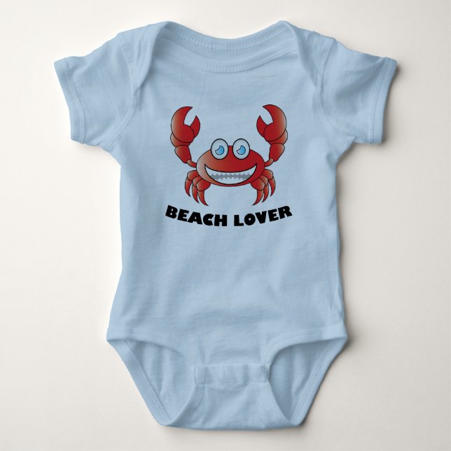 Beach Lover - Baby Jersey Bodysuit Baby Strampler (Vorderseite)