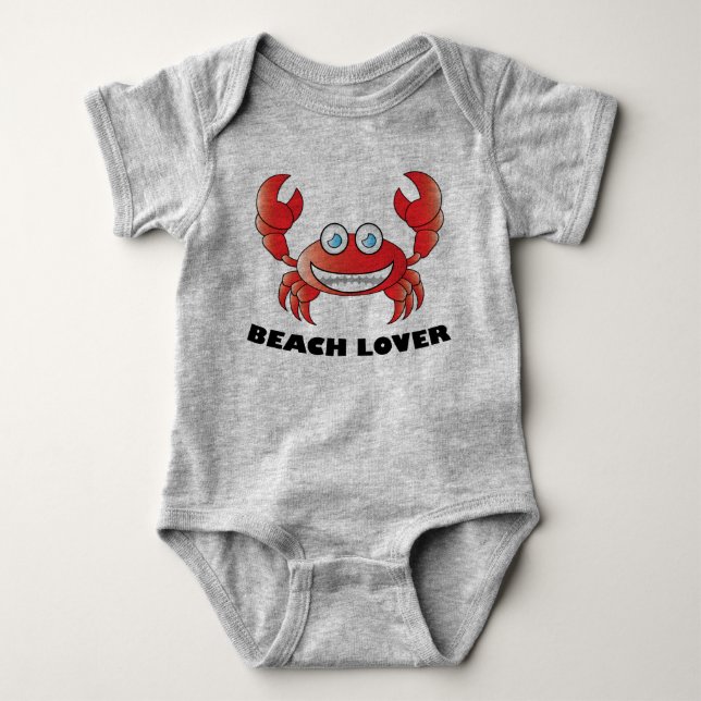 Beach Lover - Baby Jersey Bodysuit Baby Strampler (Vorderseite)