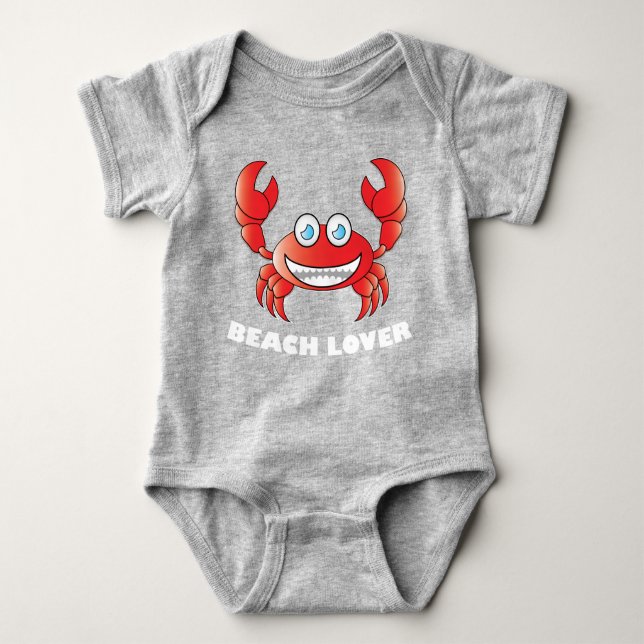 Beach Lover - Baby Jersey Bodysuit Strampler (Vorderseite)