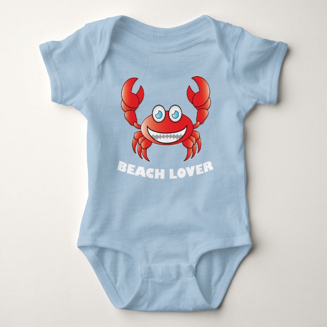 Beach Lover - Baby Jersey Bodysuit Strampler (Vorderseite)