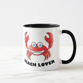 Beach Lover - Black 11 oz Ringer Tasse