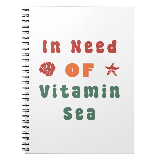 Beach Lover Summer Quote Retrographie Kunst Notizblock (Vorderseite)