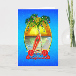 Beach Mele Kalikimaka Feiertagskarte