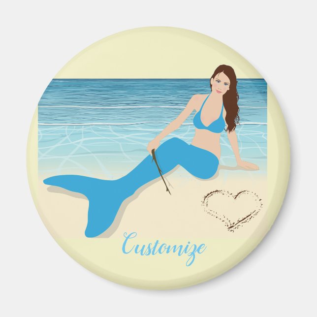 Beach Mermaid Valentine Thunder_Cove Magnet (Vorne)
