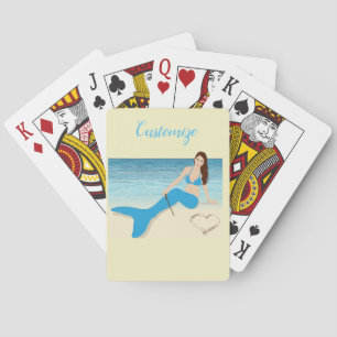 Beach Mermaid Valentine Thunder_Cove Spielkarten