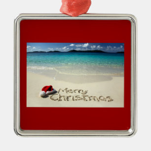 BEACH MERRY CHRISTMAS ORNANATION ORNAMENT AUS METALL