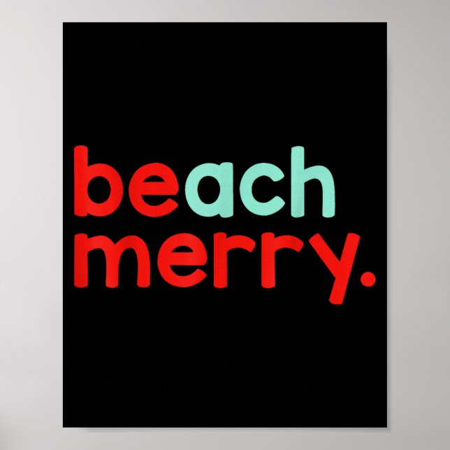 Beach Merry Christmas  Poster (Vorne)