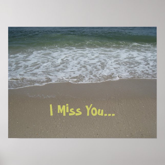 Beach Miss You Poster (Vorne)