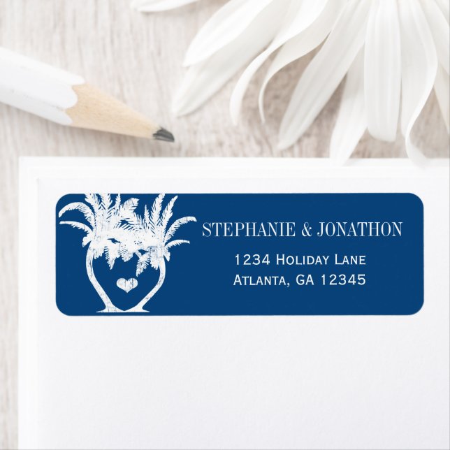 Beach Monaco Blue Palm Tree Zielort Chalkboard (Insitu)