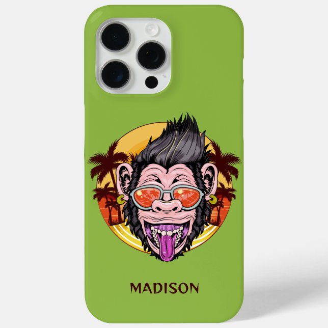 Beach Monkey individuelle Name Case-Mate iPhone Hülle (Rückseite)