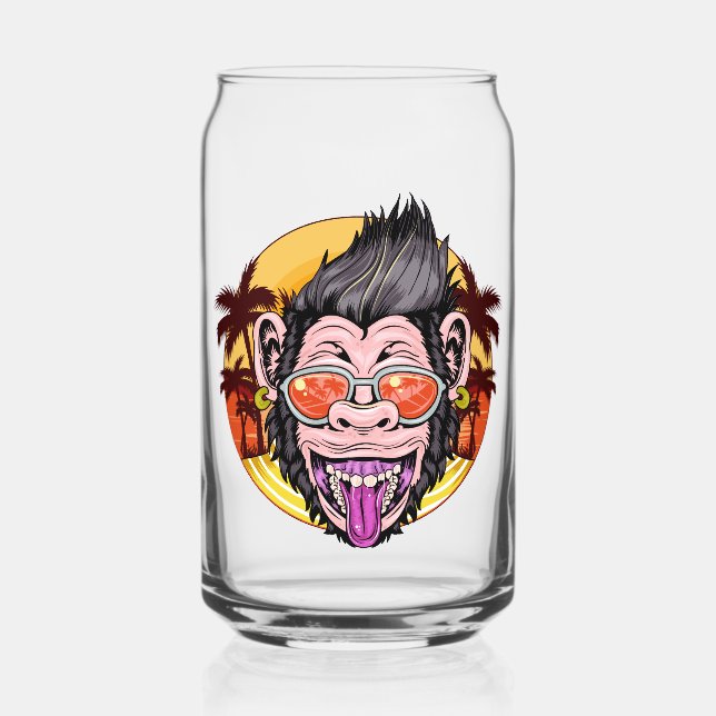 Beach Monkey individuelle Name Dosenglas (Vorderseite)