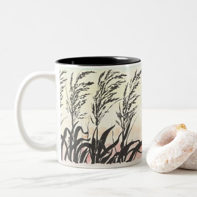Beach Morning auf einer Tasse (Mit Donut)