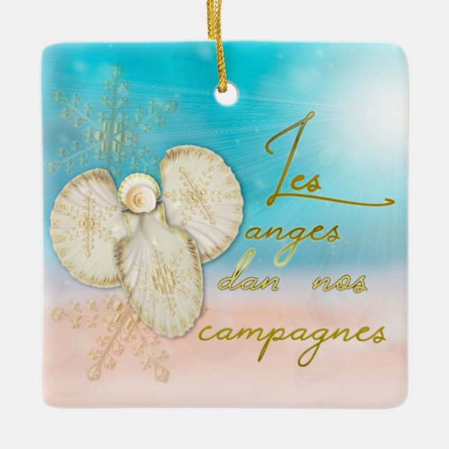 Beach Muschel Angel Ornament (Vorderseite)