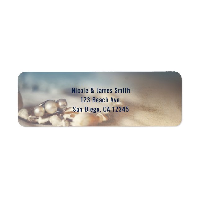 Beach Muscheln & Pearl Jewelry Elegantes Brautpart (Vorne)