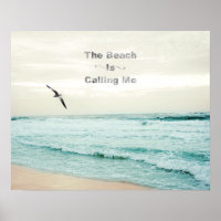 Beach nennt mich Zitat-Fotoplakat